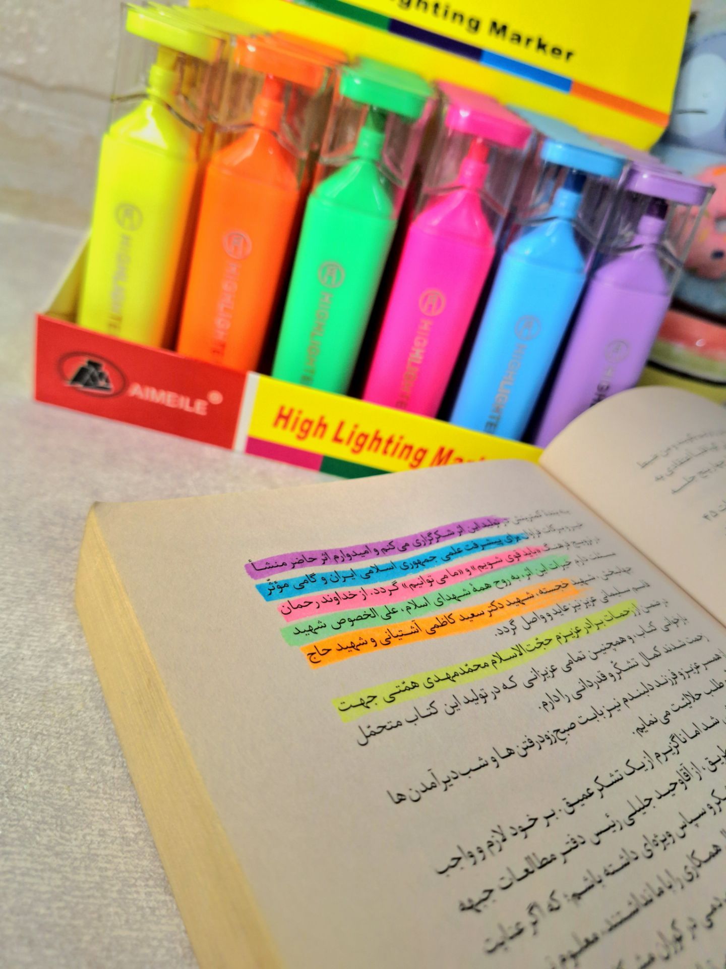 های‌لایتر پاستیلی و فسفری اداری🌈