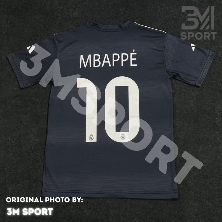 پیراهن شورت باشگاهی رئال مادرید MBappe طوسی