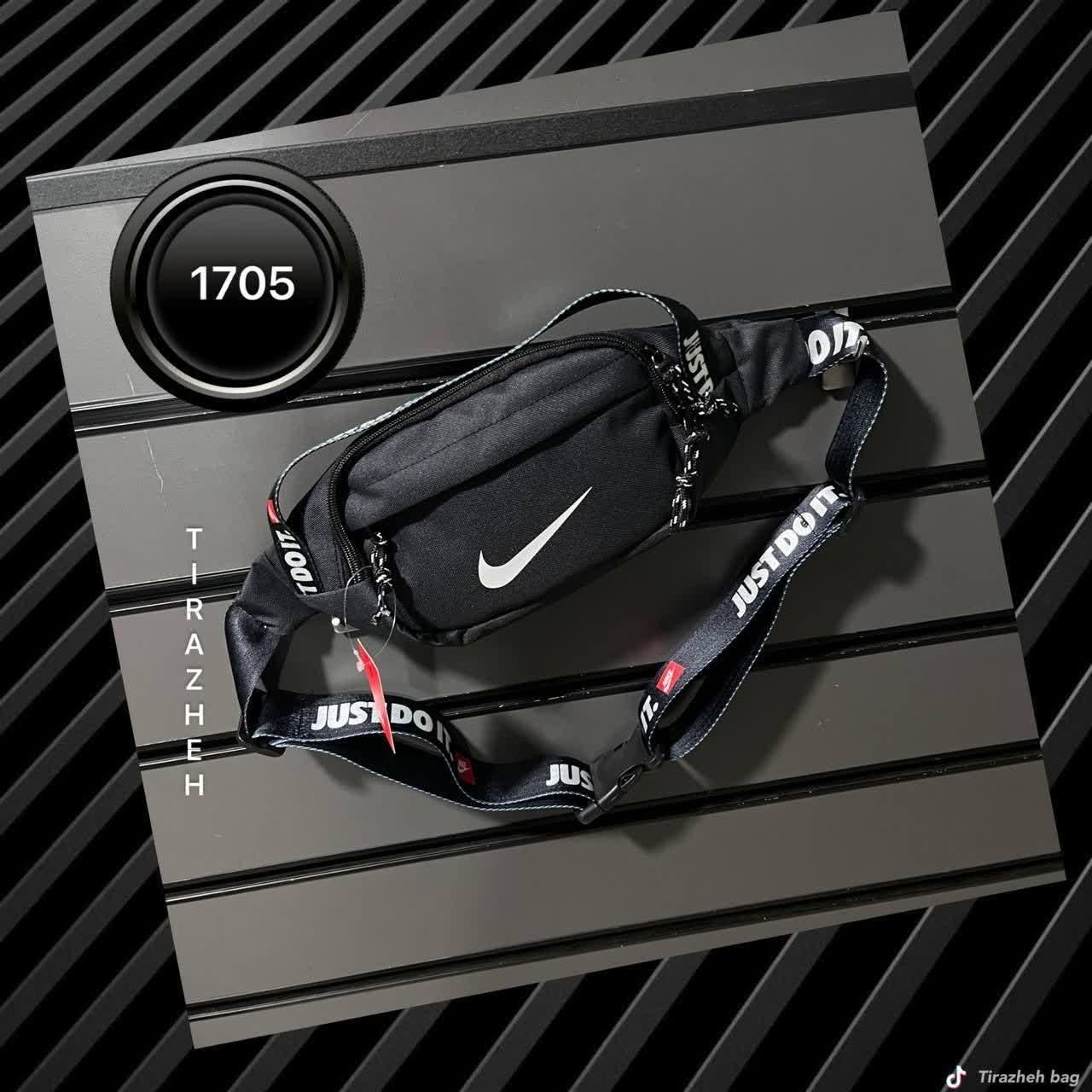 کیف بادی بگ ،کمری NIKE جنس و آستر کار خارجی بند با چاپ مارک نایک ابعاد 18*14*7