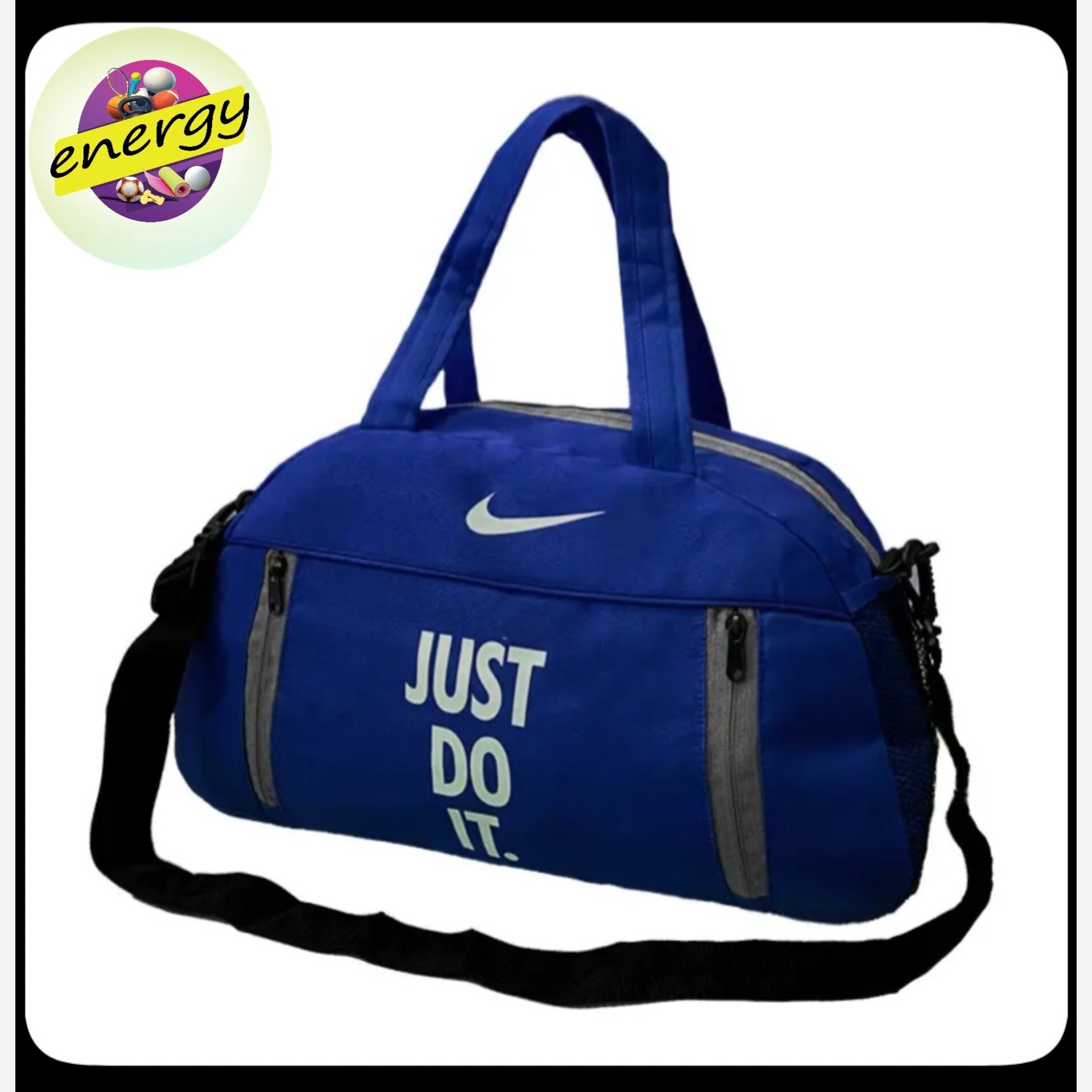ساک شمعی JUST DO IT دارای 2 زیپ جلو