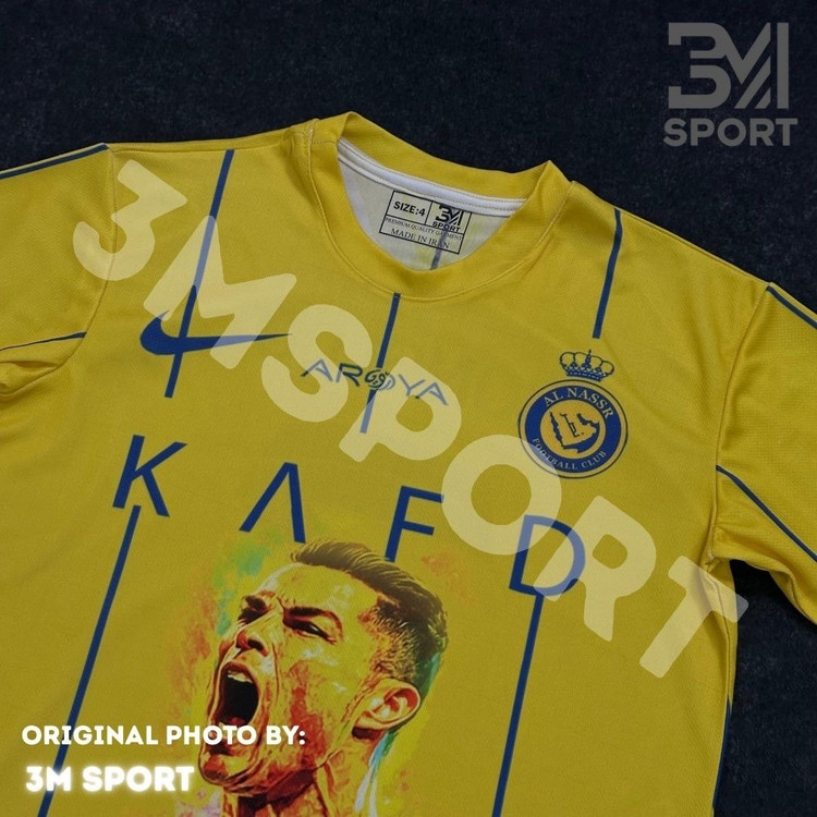 لباس ورزشی رونالدو النصر زرد بچگانه