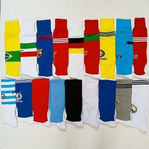 جوراب فوتبالی پسرانه باشگاهی حوله ای ساق بلند